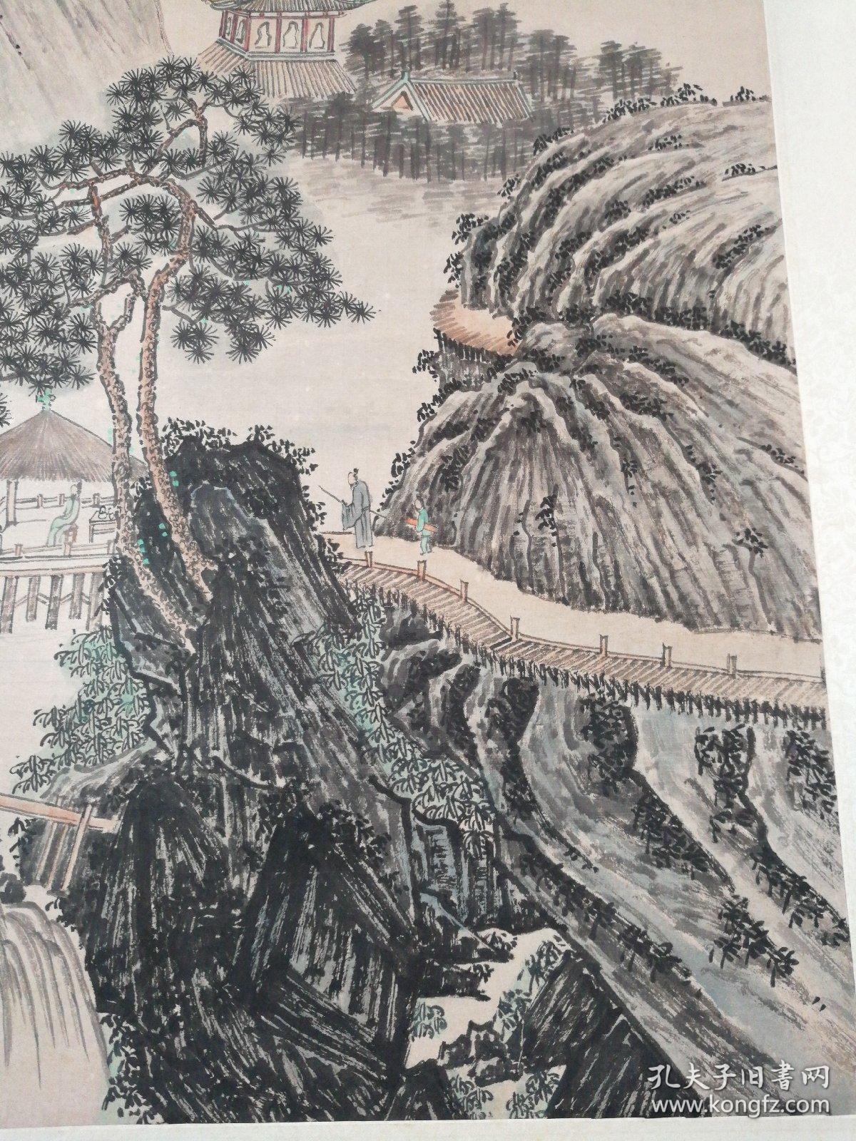 茅屋风情张竹多画莒县人山东国画名家山东文史馆员山东画院高级画师