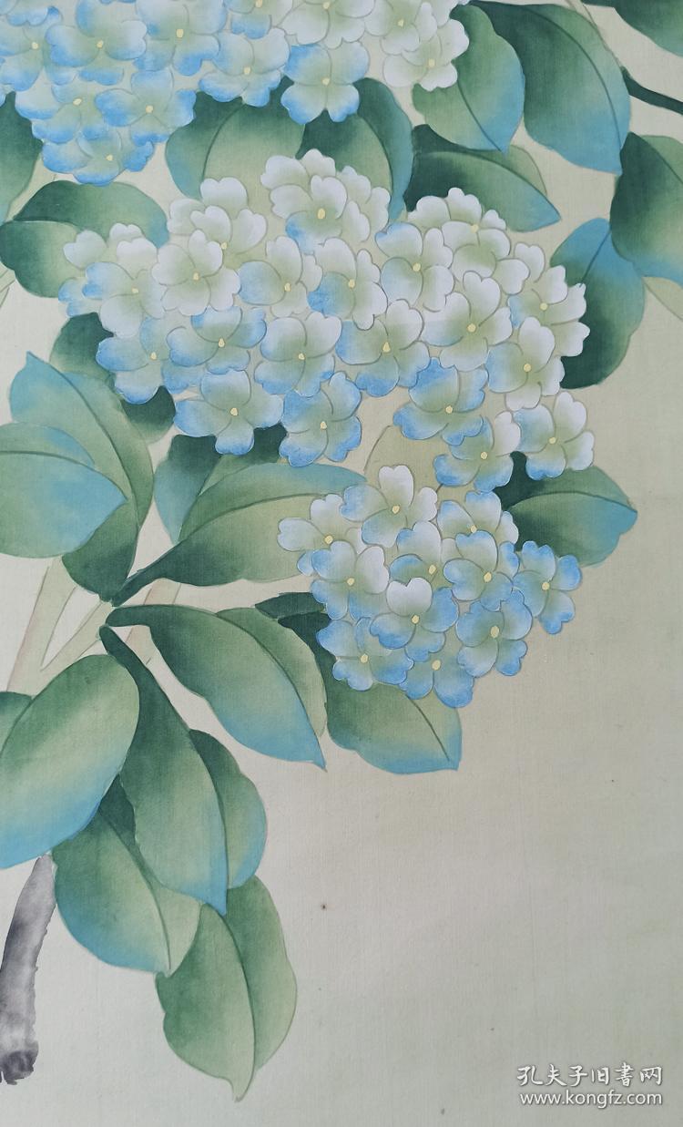 吴竹云著名花鸟画家中国工笔画学会会员素艳芳飞绢本精细工笔