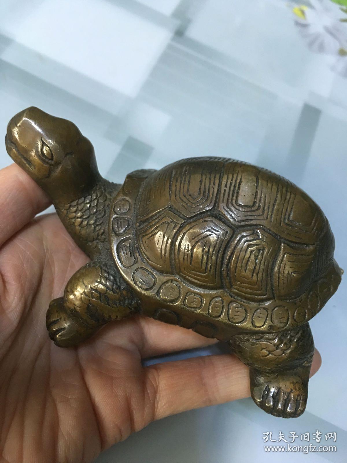 老铜器,铜摆件长寿发财龟,招财辟邪保平安,稀少,重量