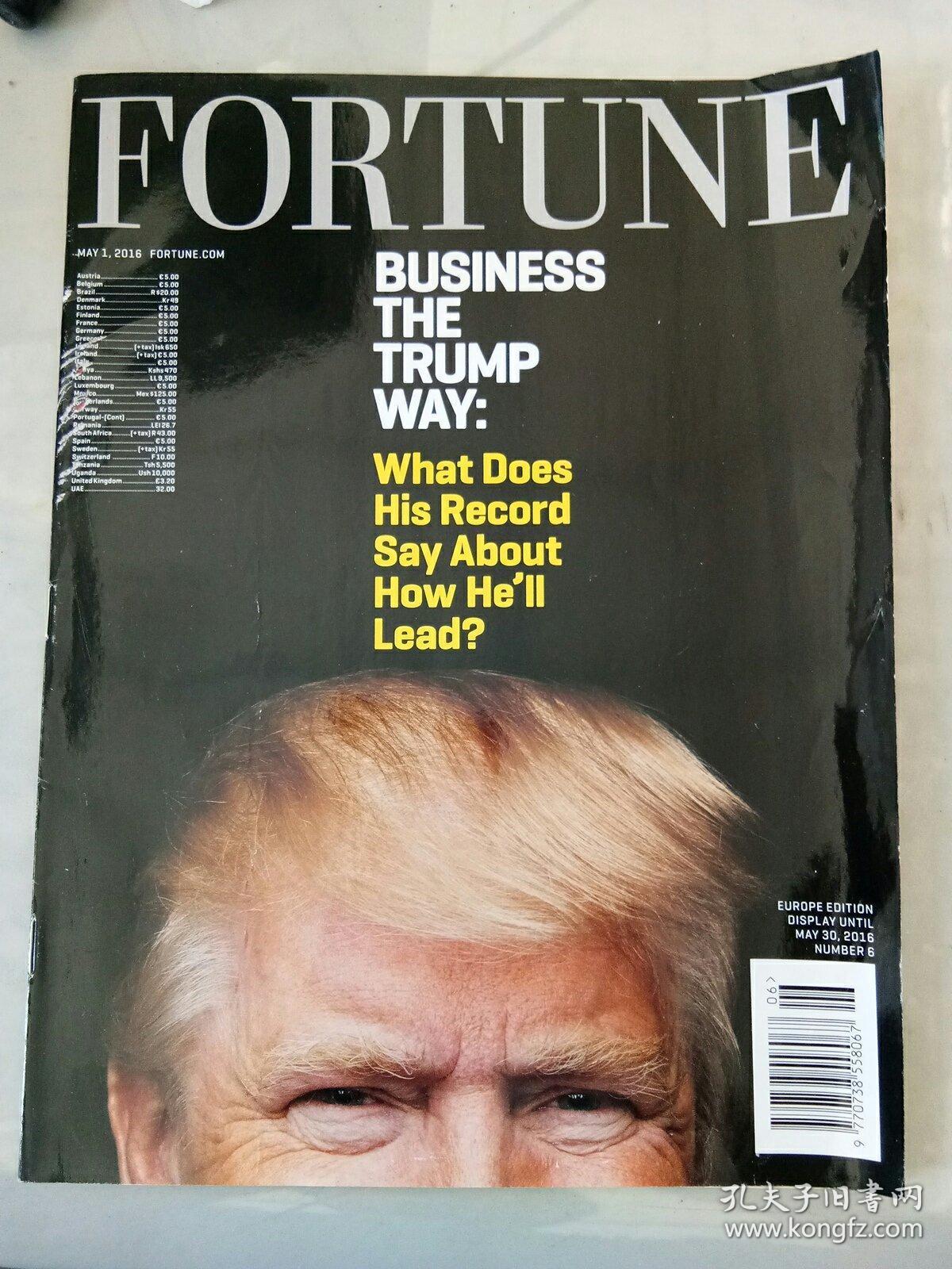 Fortune 16年5月30日 财富 英文原版杂志 孔夫子旧书网