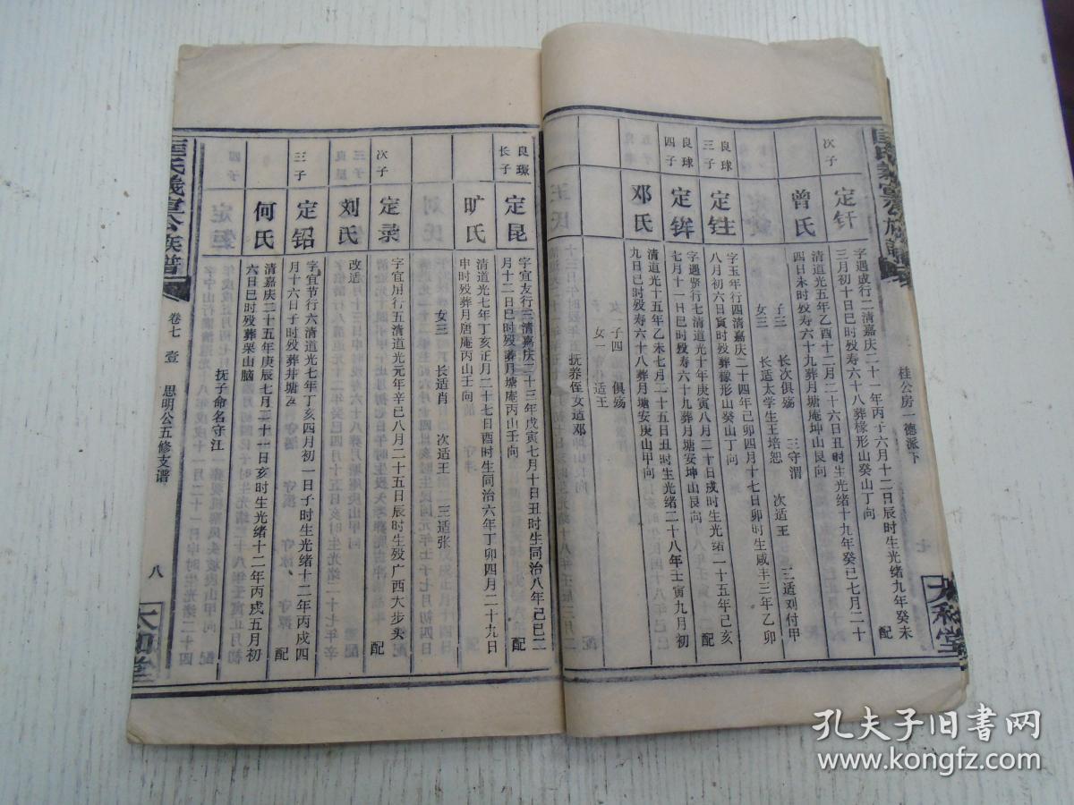 一九九二年太和堂刊《匡氏义宣公族谱-匡氏思明公