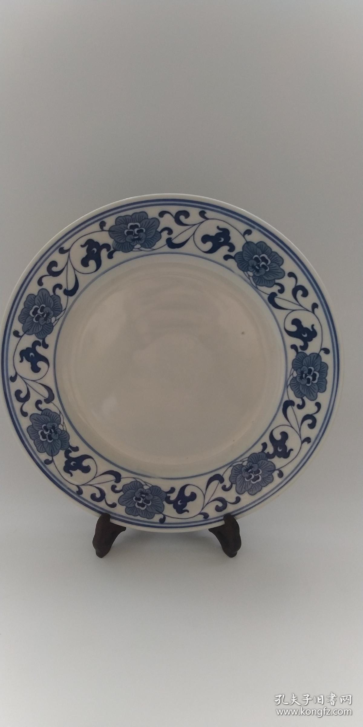 567瓷,红色官窑,人民瓷厂青花芙蓉盘子一块