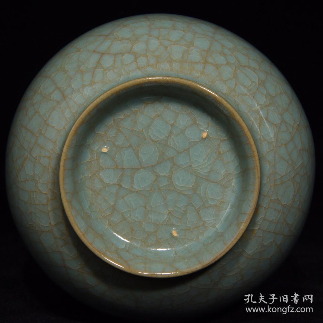 汝窑冰裂纹双耳瓶 16.2x8.