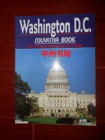 (英文原版老画册)Washington D,C SOUVENIR BOOK 美国华盛顿特区纪念画册 内有白宫等图片（全铜版彩印 版本品相看图）