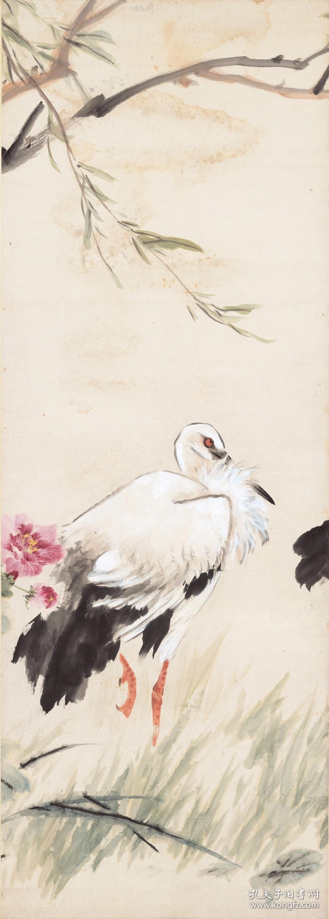 王雪涛-鸳鸯柳芙蓉通景八条屏.尺寸70.5*199厘米.共8条.