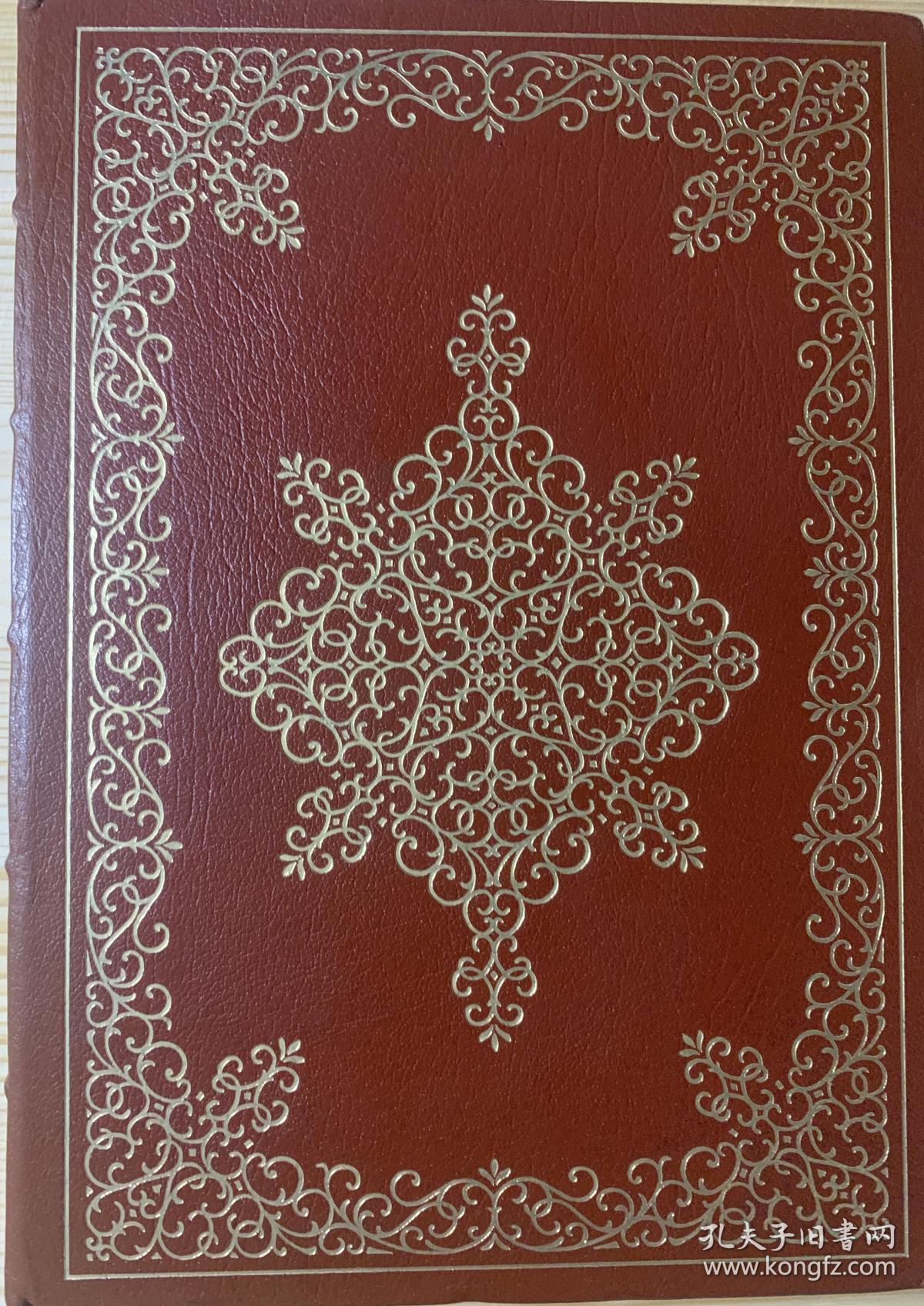 爱默生随笔集伊斯顿真皮豪华收藏版书脊封面烫金图案书