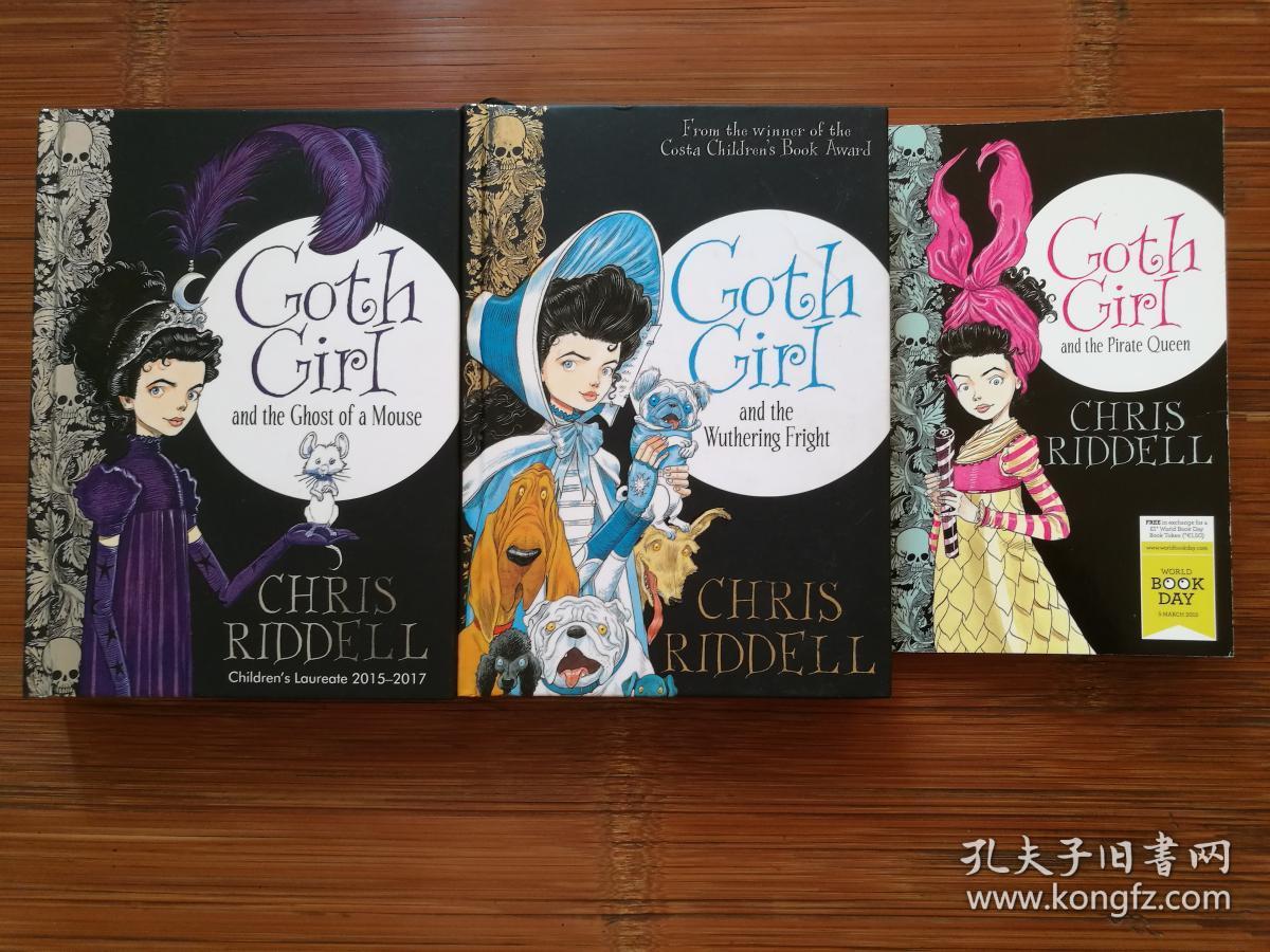 英文原版goth Girl 系列3本合售 2本精装1本平装较薄 Goth Girl And The Ghost Of A Mouse Goth Girl And The Wuthering Fright Goth Girl And The Pirate Queen 儿童文学儿童小说