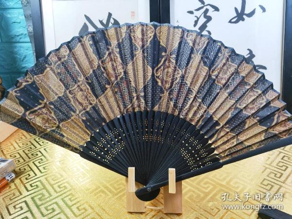 日本回流折扇 和风 歌舞伎扇 御舞扇 饰扇最宽幅外40cm 高23cm 绢品 保管品 不议价 不包邮 谢謝 孔夫子旧书网