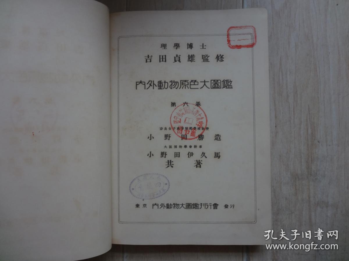 内外动物原色大图鉴第六卷 日文原版 馆藏书 孔夫子旧书网