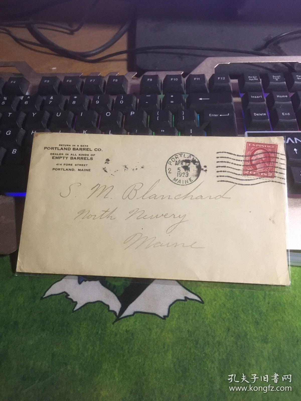 外国信封,1923,老信封,20200908