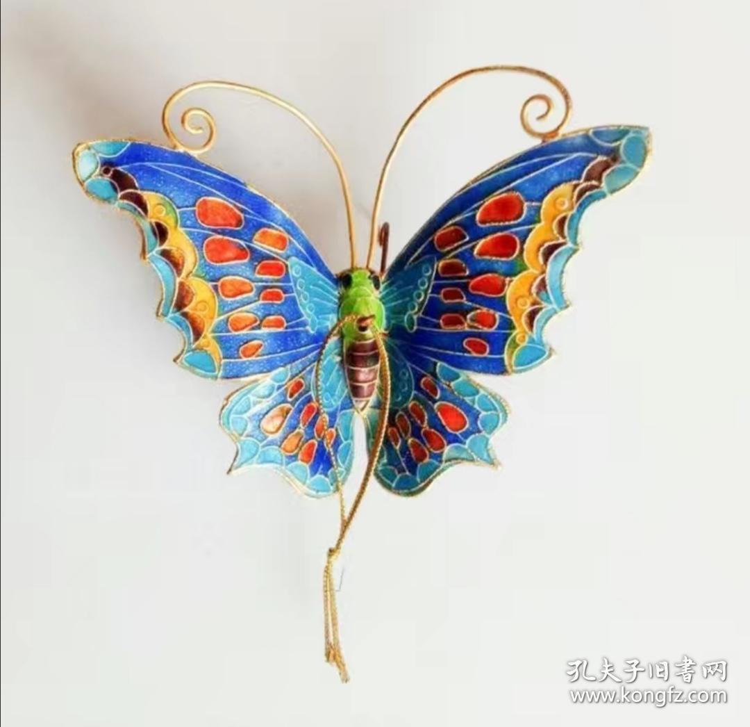 正品景泰蓝蝴蝶挂件摆件装饰品掐丝珐琅特色礼品,纯手工制作.