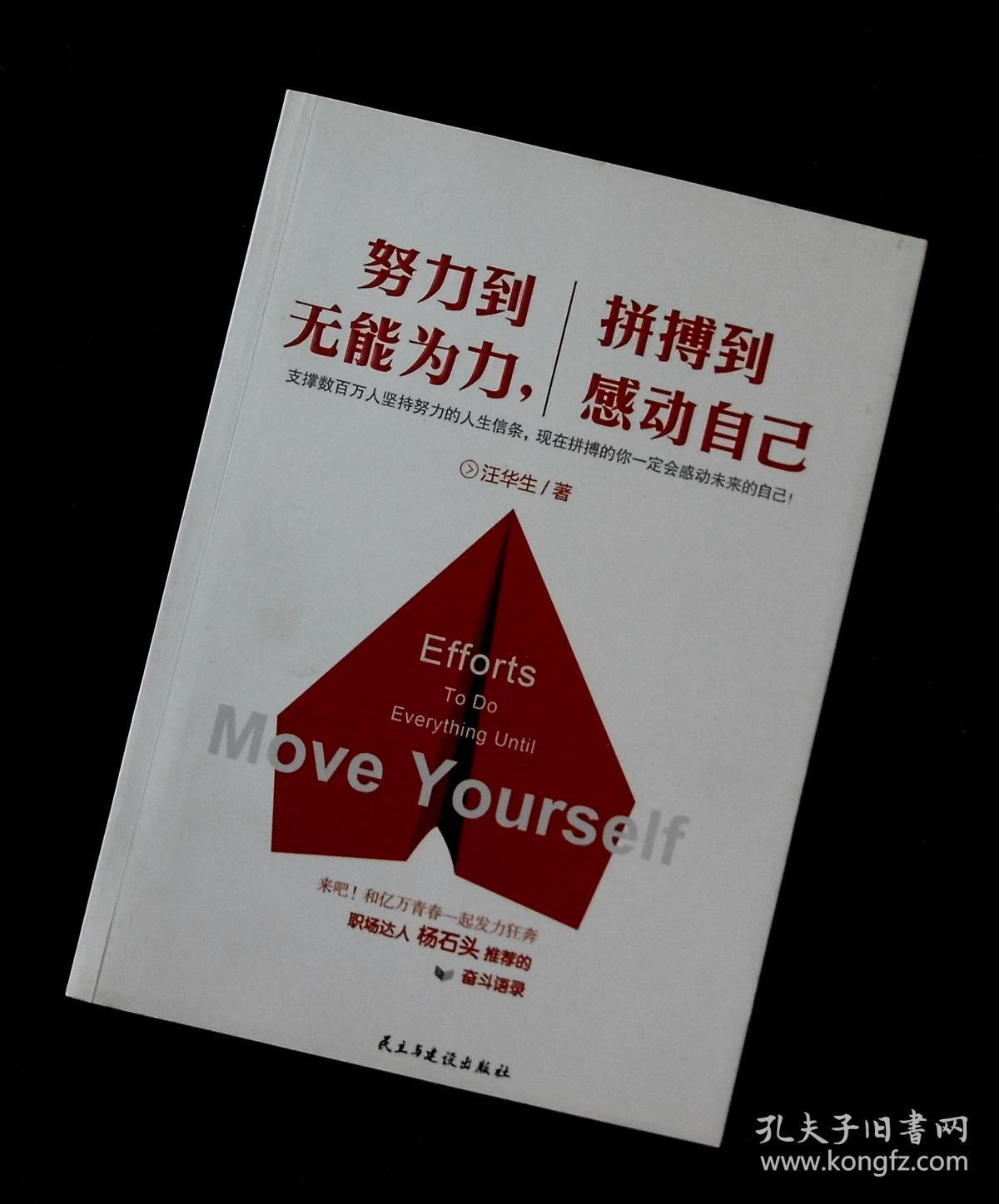 正版 努力到无能为力,拼搏到感动自己 民主与建设出版社 汪华生 著