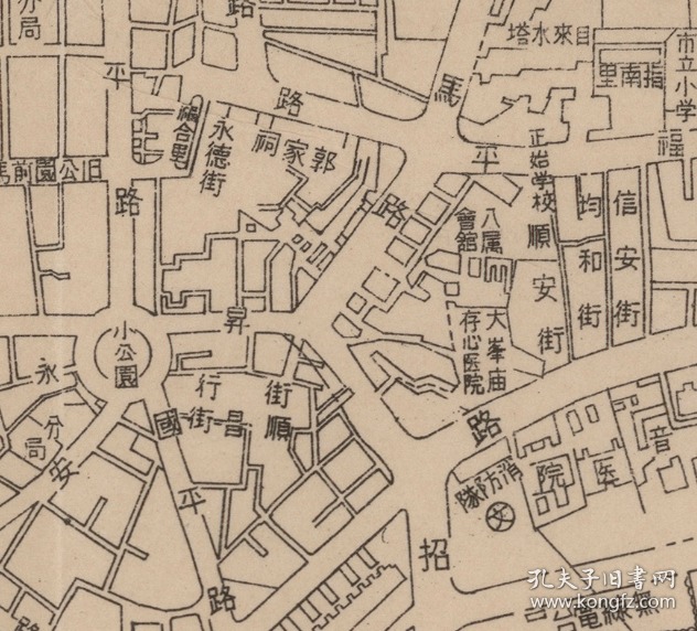 民国(1938年)《汕头老地图》图题为《汕头市街图》(原图高清复制)