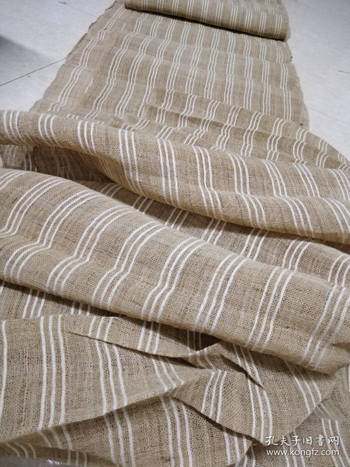 民国时期麻布 纯手工纺织 麻线 天然原材料,现今如黄金,稀少 很难看到