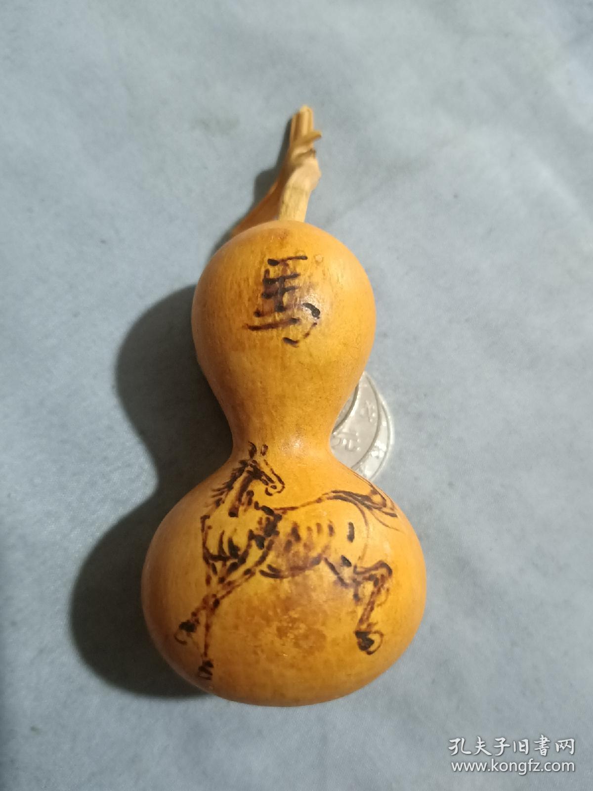 名家烙画葫芦,上烙有骏马,一生平安.5/3