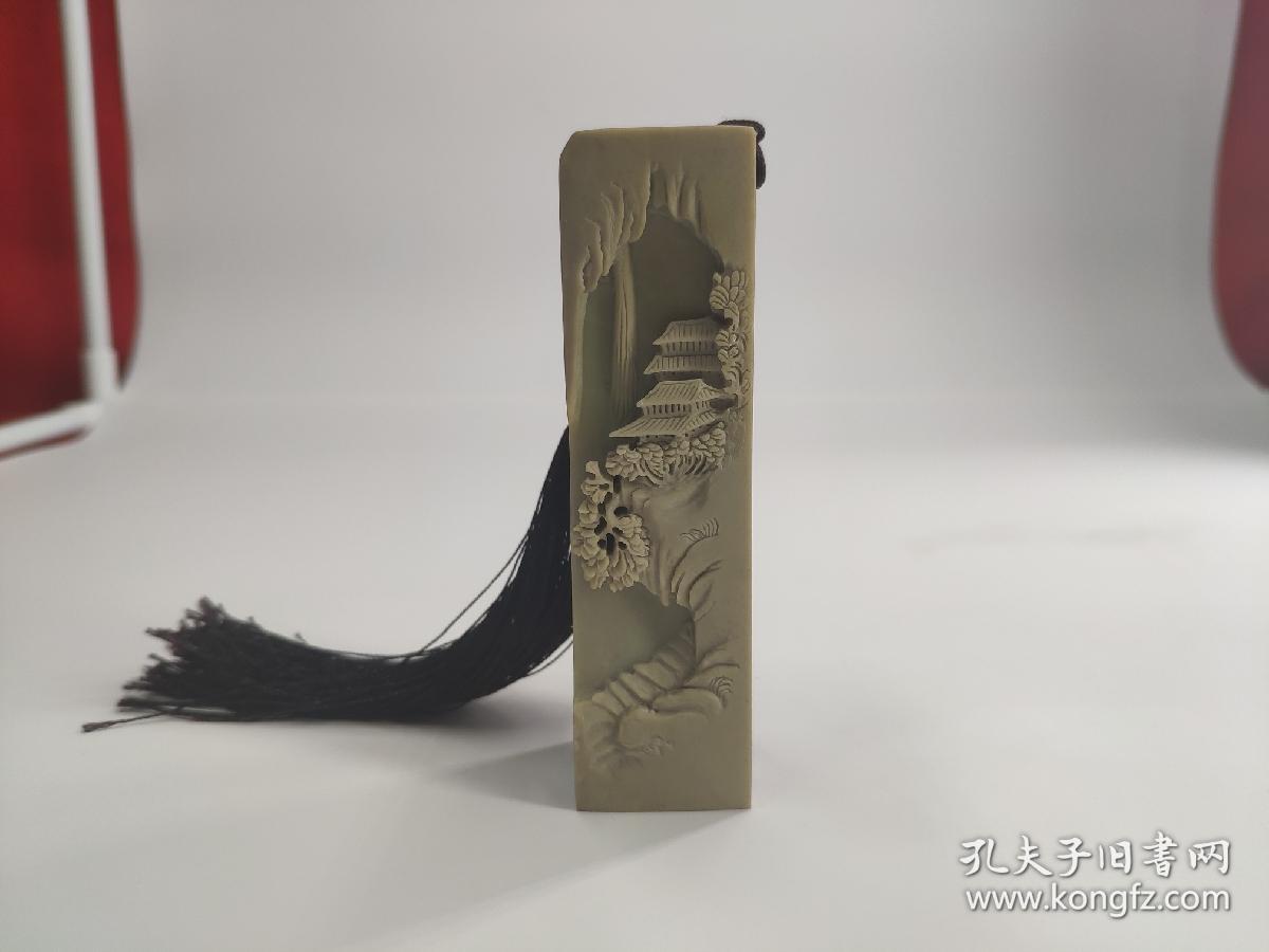 紫袍玉带石摆件手把玩印章