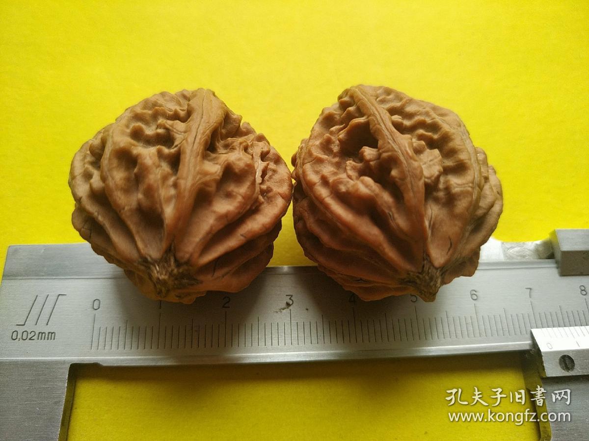 文玩核桃 东北楸核桃一对,相似度97%,2019年下树的,非常完美,全新未上