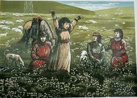 蒙古族版画家照那木拉版画《希望》 澳大利亚时报推介作品  发表作品