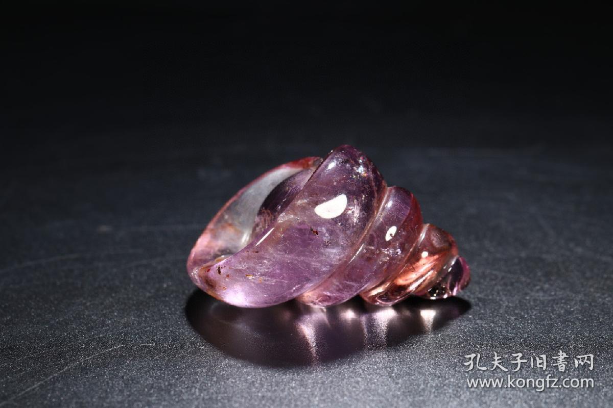 旧藏 水晶海螺尺寸:长4cm直径2.8cm重23克