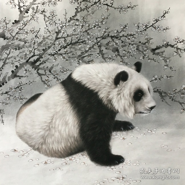 王生勇熊猫工笔画