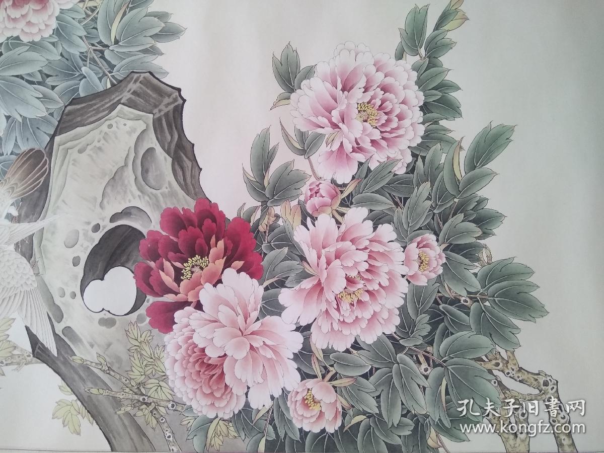 耿玉轩 国画工笔花鸟 127×63厘米耿玉轩:1962年生于河北沧县,自幼受