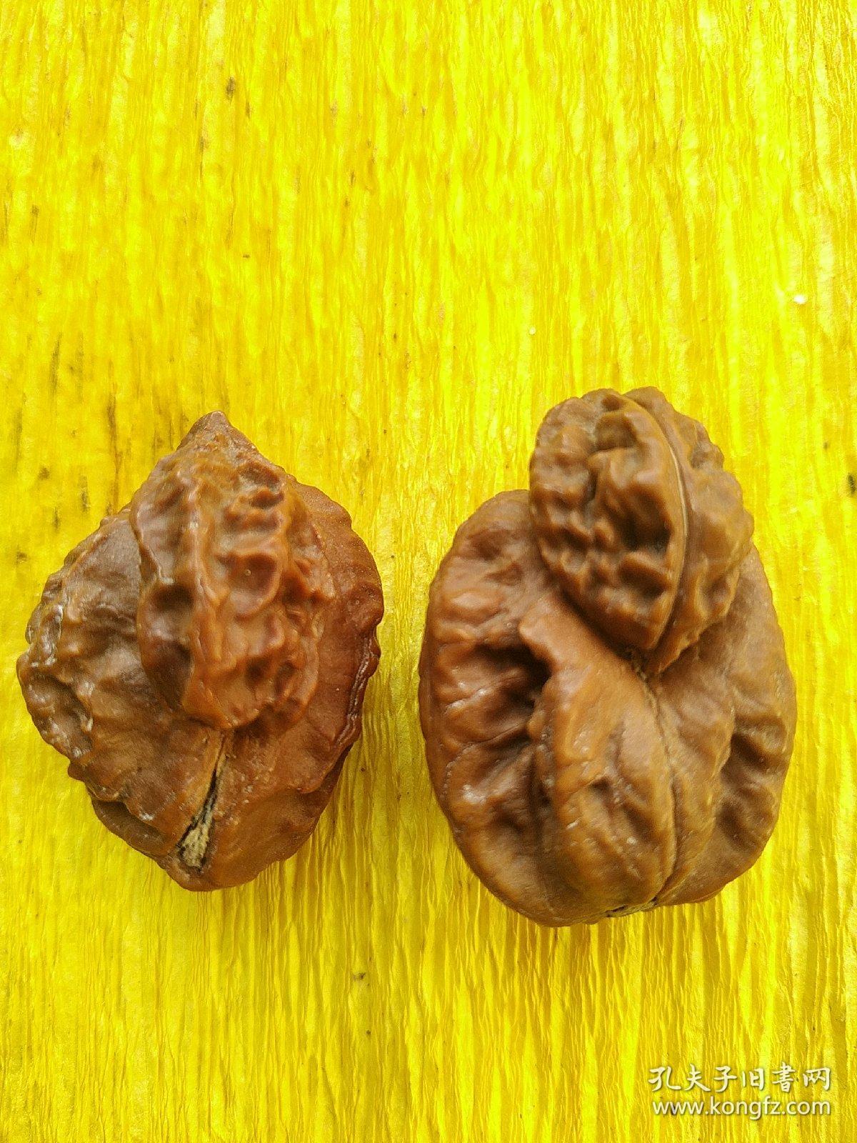 文玩核桃东北野生楸核桃一对鸳鸯戏水纯天然2008年下树的全新未上手