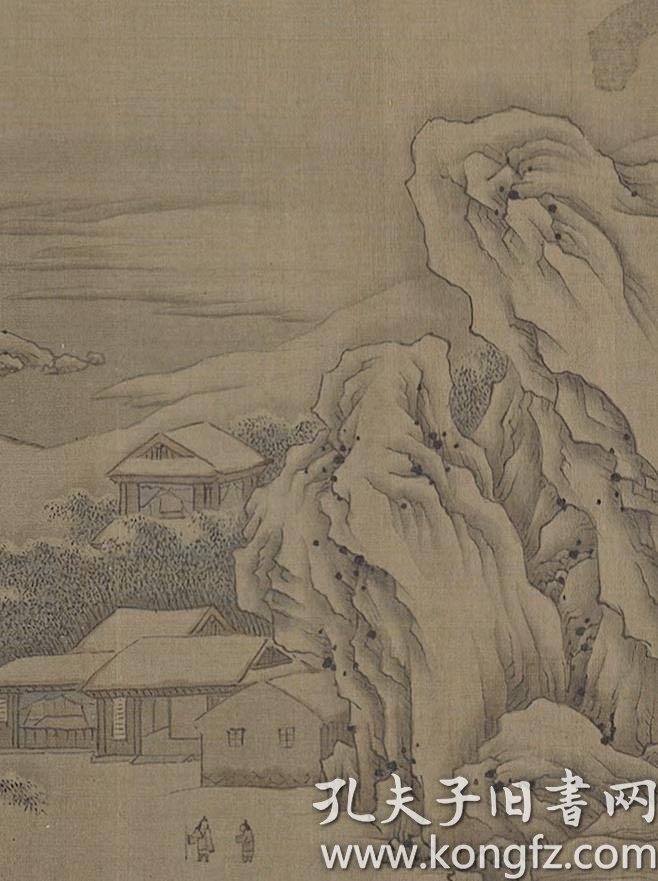 传王维江干雪霁图卷纸本大小252200厘米宣纸原色微喷印制