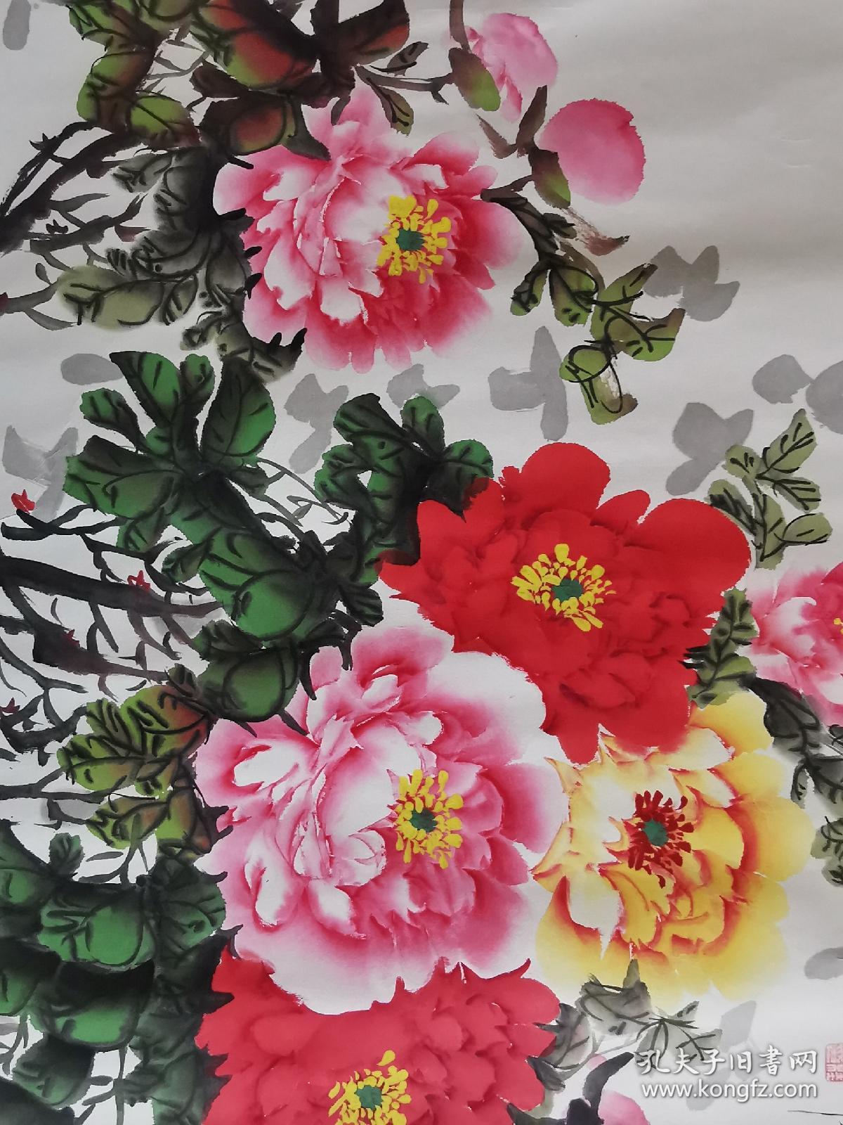 陈桂芳4尺轴牡丹