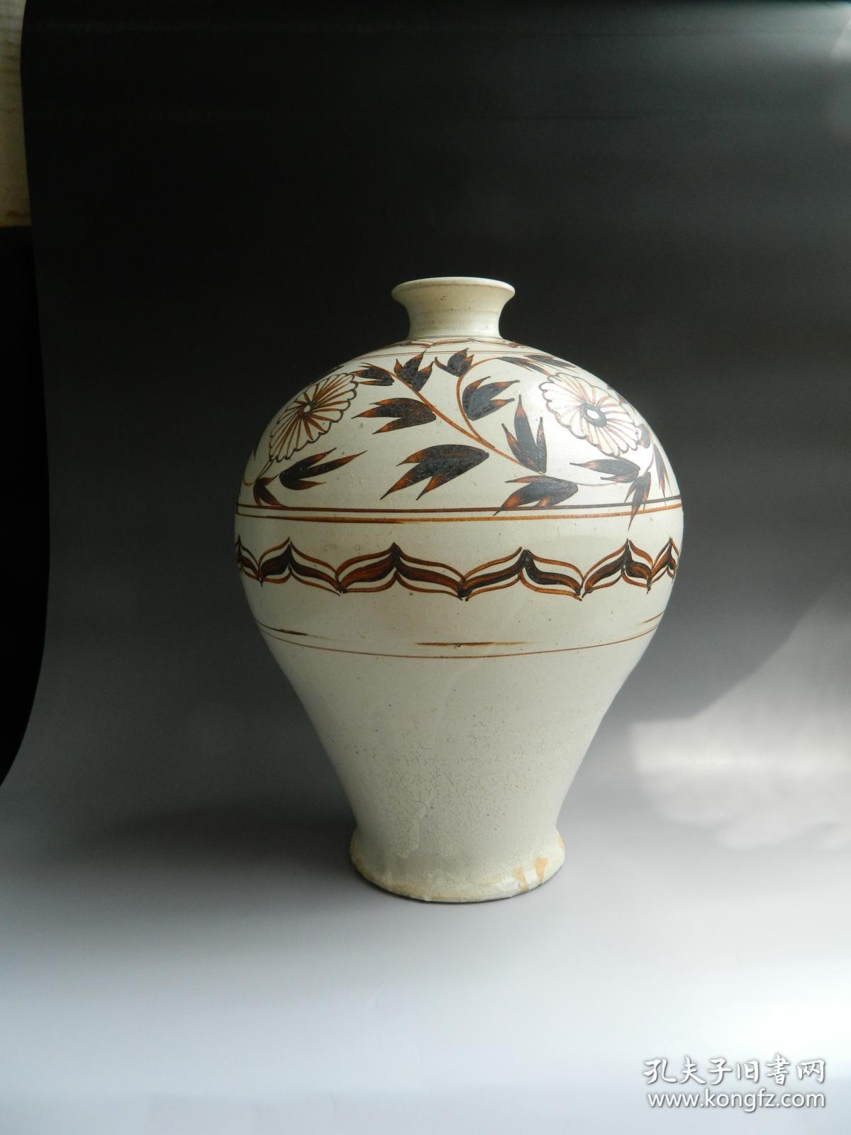 瓷州窑花卉梅瓶