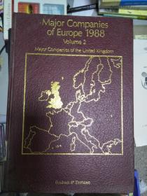 【急速发货】Major Companies of Europe 1988 Volume2  全外文版
