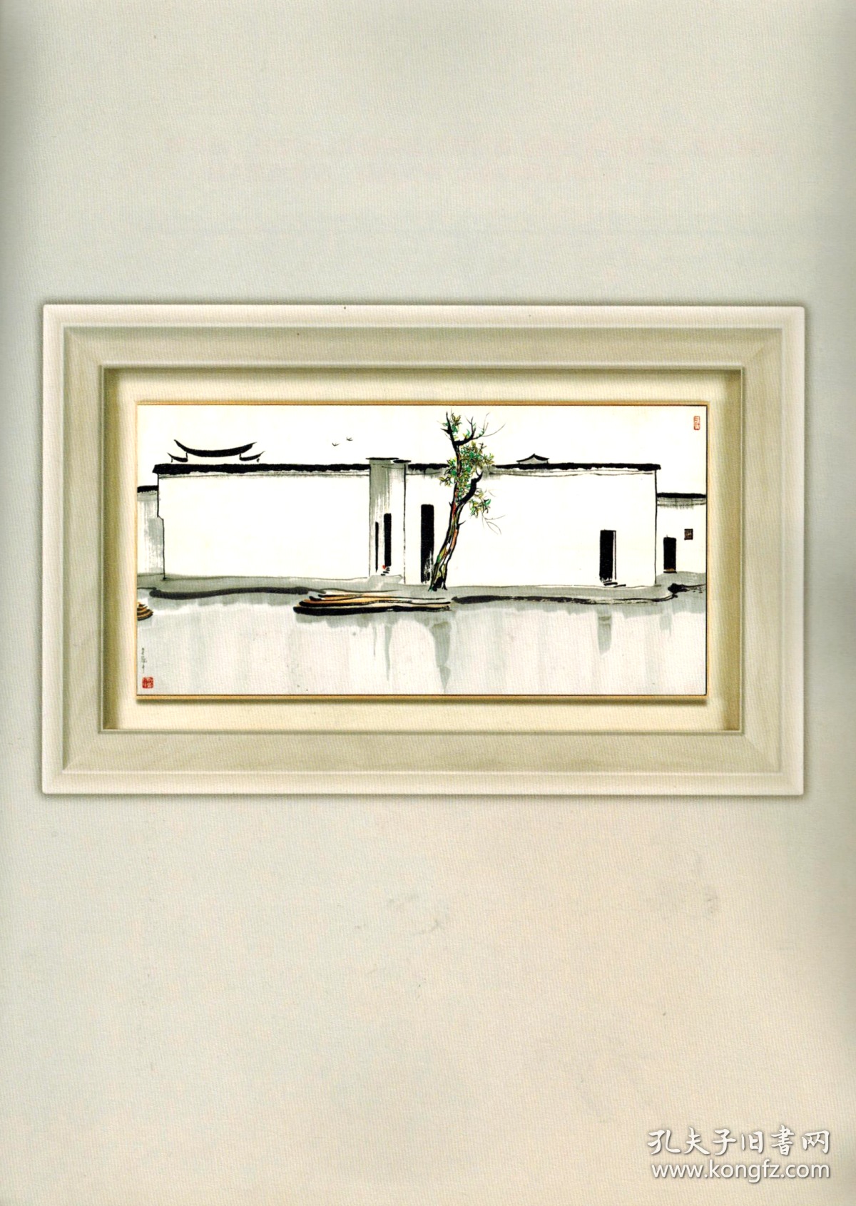 1307吴冠中双燕纸本印刷图片画页尺寸23x295厘米