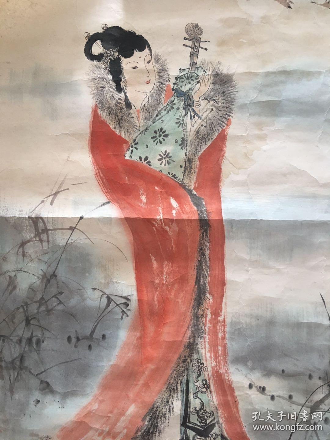 8,这是一幅昭君出塞图,画中女子风姿绰约,充分表现了画师画技的精湛5