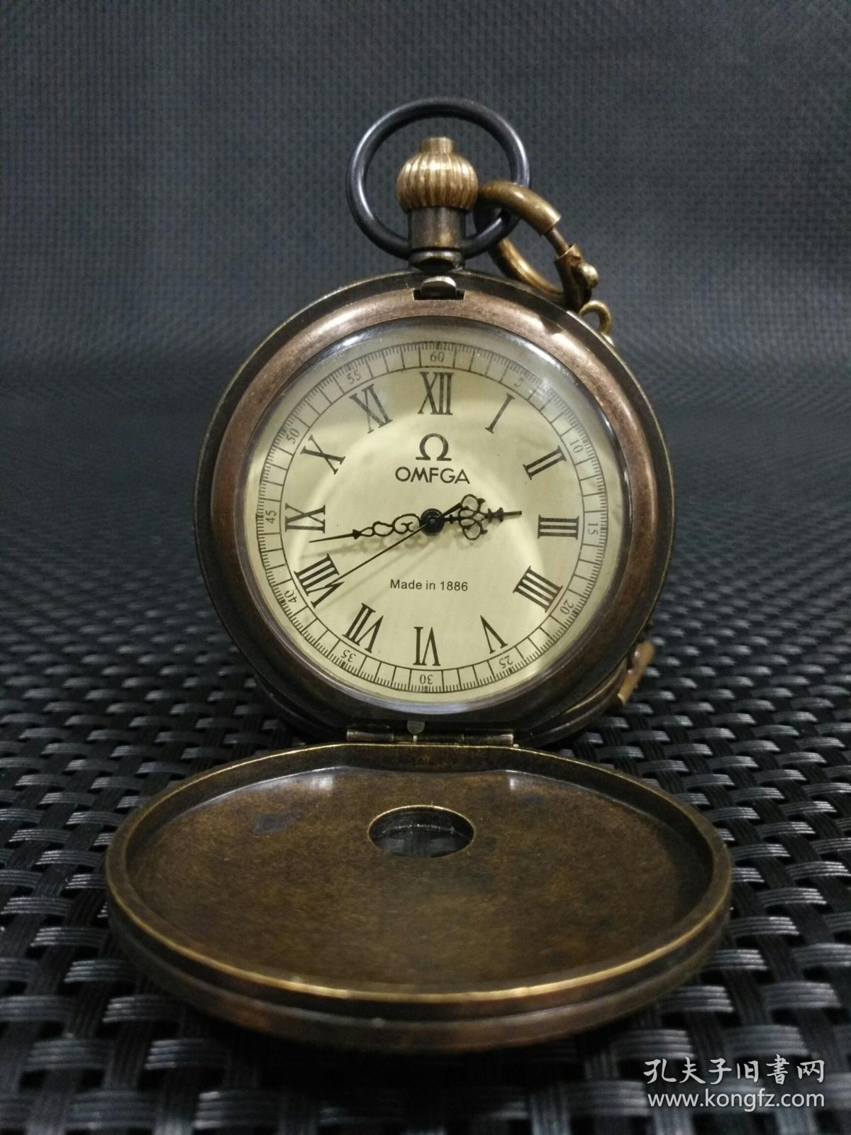 回流铜西洋画美丽的天使《欧米茄》双开老怀表一件,此件藏品造型精致