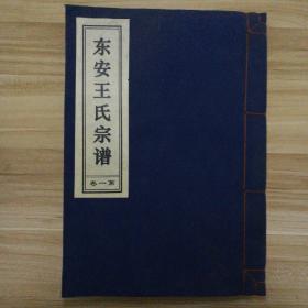 绒布宣纸线装：东安王氏宗谱