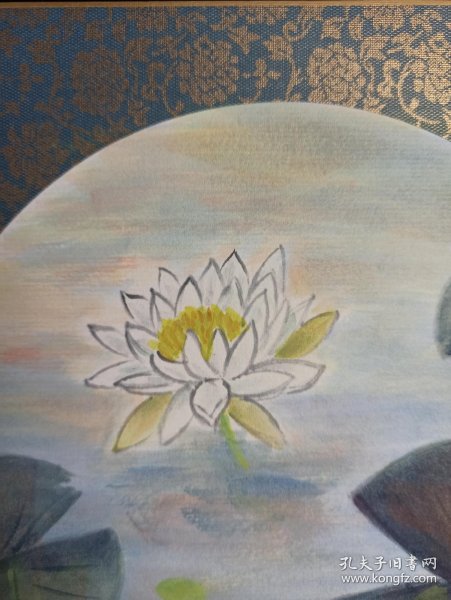 日本回流 原装精美卡纸悦子国画作品 睡莲 一幅 纸本镜心 尺寸 27 24cm 钤印 悦 Hxtx 孔夫子旧书网