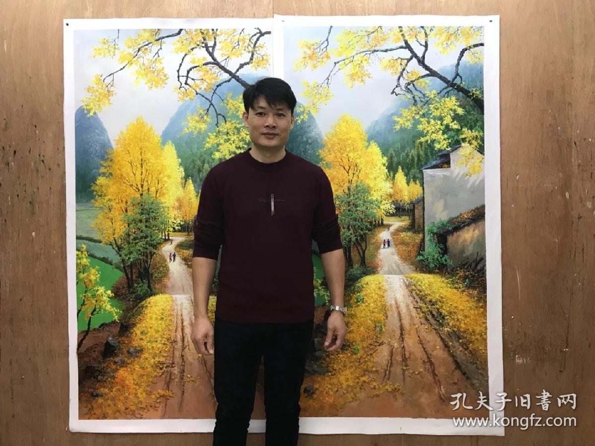 著名油画家龙蟠与桂林山水甲天下