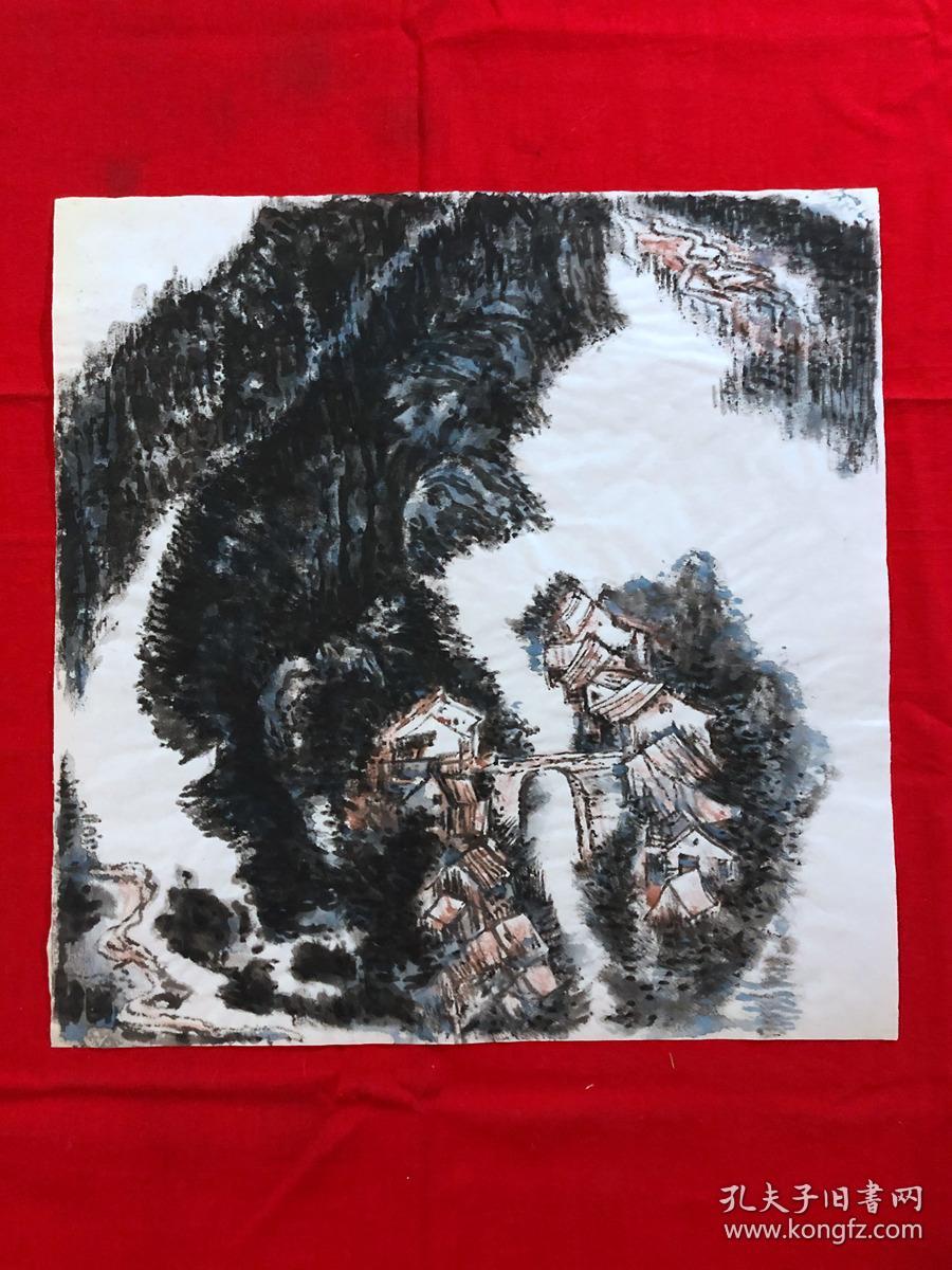 书画9278著名画家【田雨】无款山水画