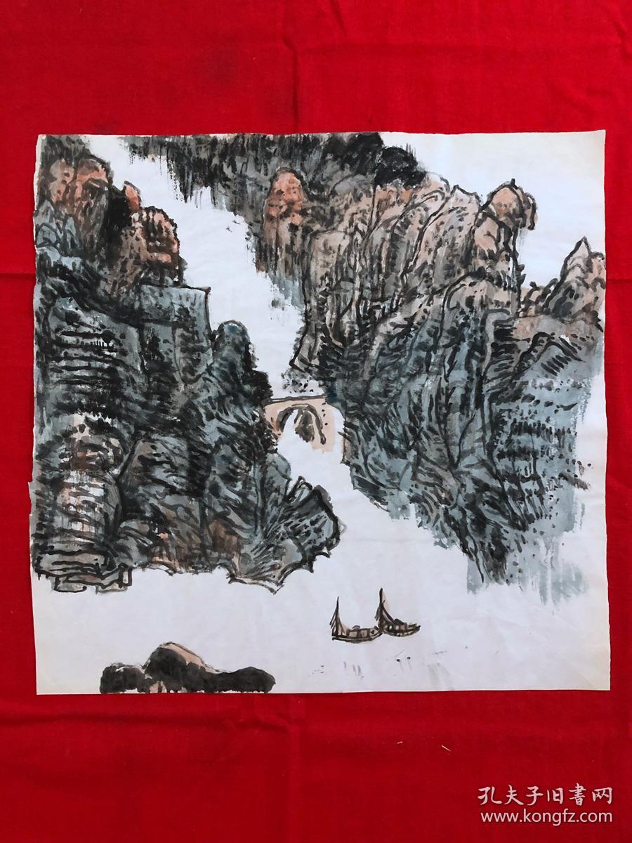 书画9307著名画家【田雨】无款山水画