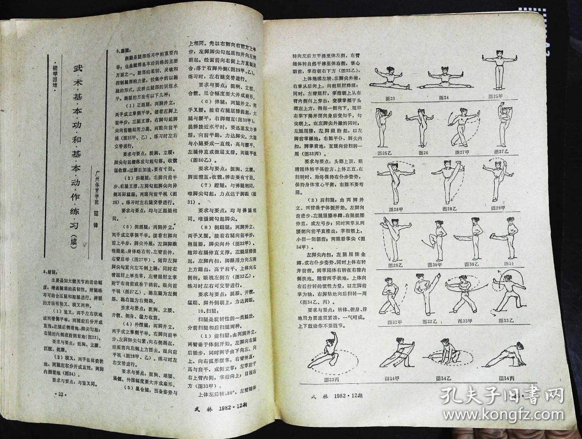 武林1982年12期总第15期封面李连杰师姐黄秋燕 封底散