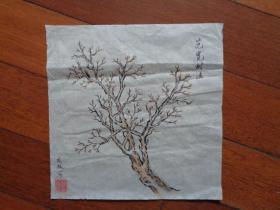 友林初期画稿 手绘《范宽树法》