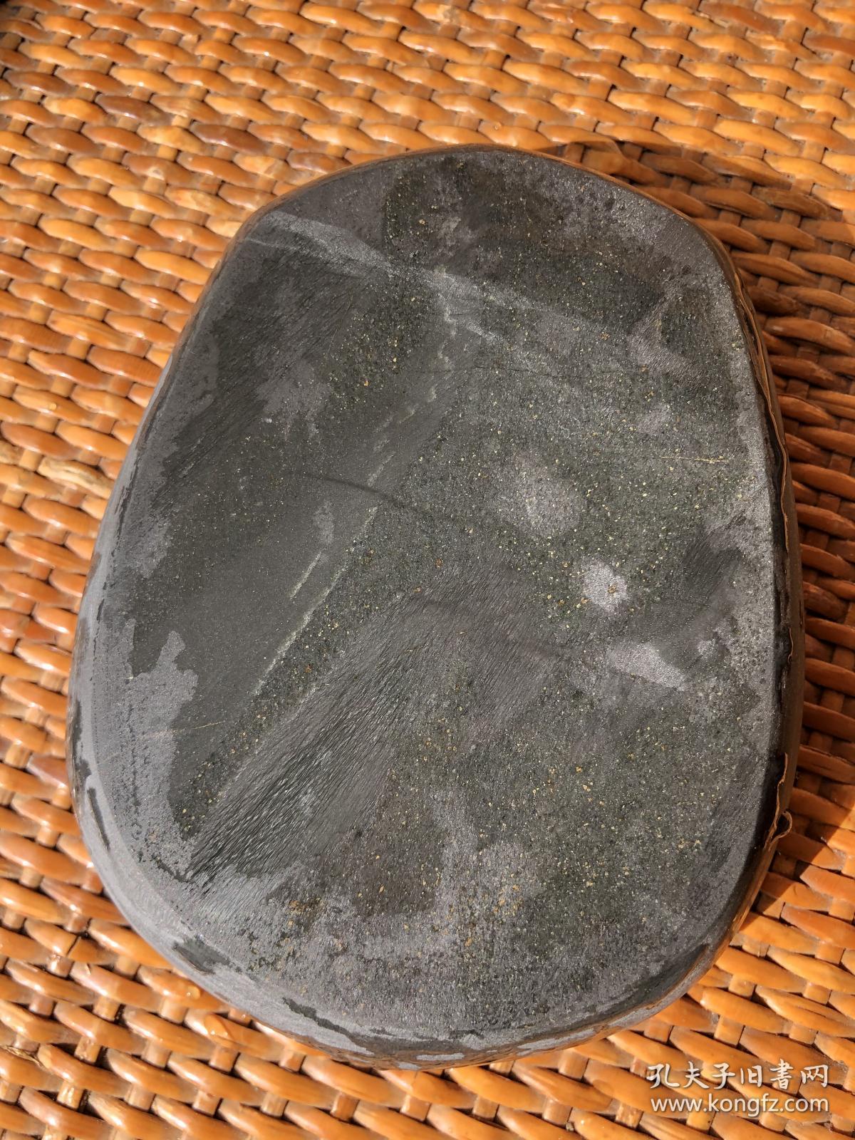 歙砚老坑龙尾砚 眉子坑 老坑眉纹