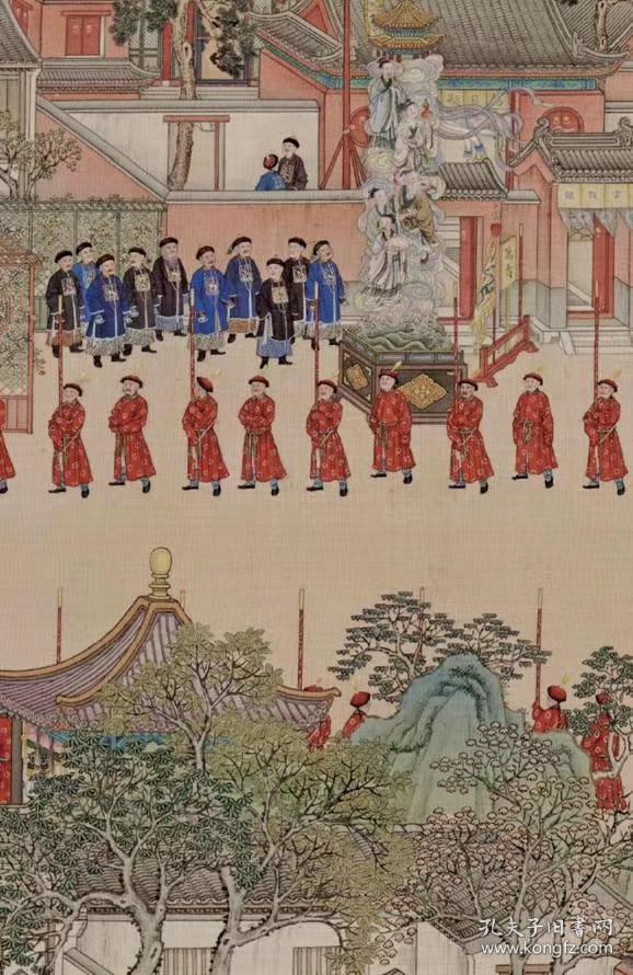 张廷彦崇庆皇太后万寿庆典图卷纸本大小441177972厘米宣纸原色仿真微