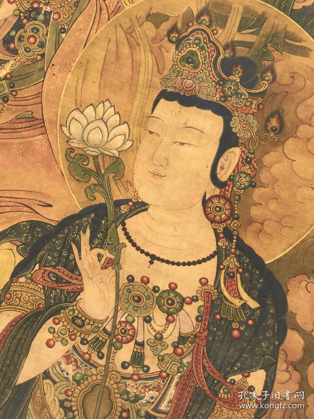 明 王勤 等觉位十地菩萨像立轴.纸本大小86.88*151.1厘米.