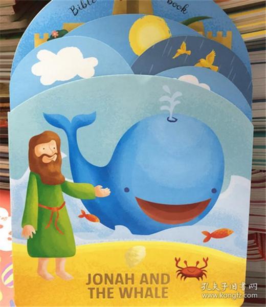 纸板绘本故事书 jonah and the whale 约拿和鲸鱼