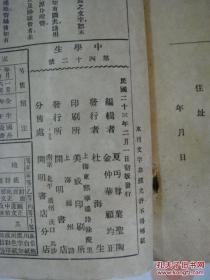 1934年2月號總第 42 期 開本: 大32開<<中學生>>全一冊