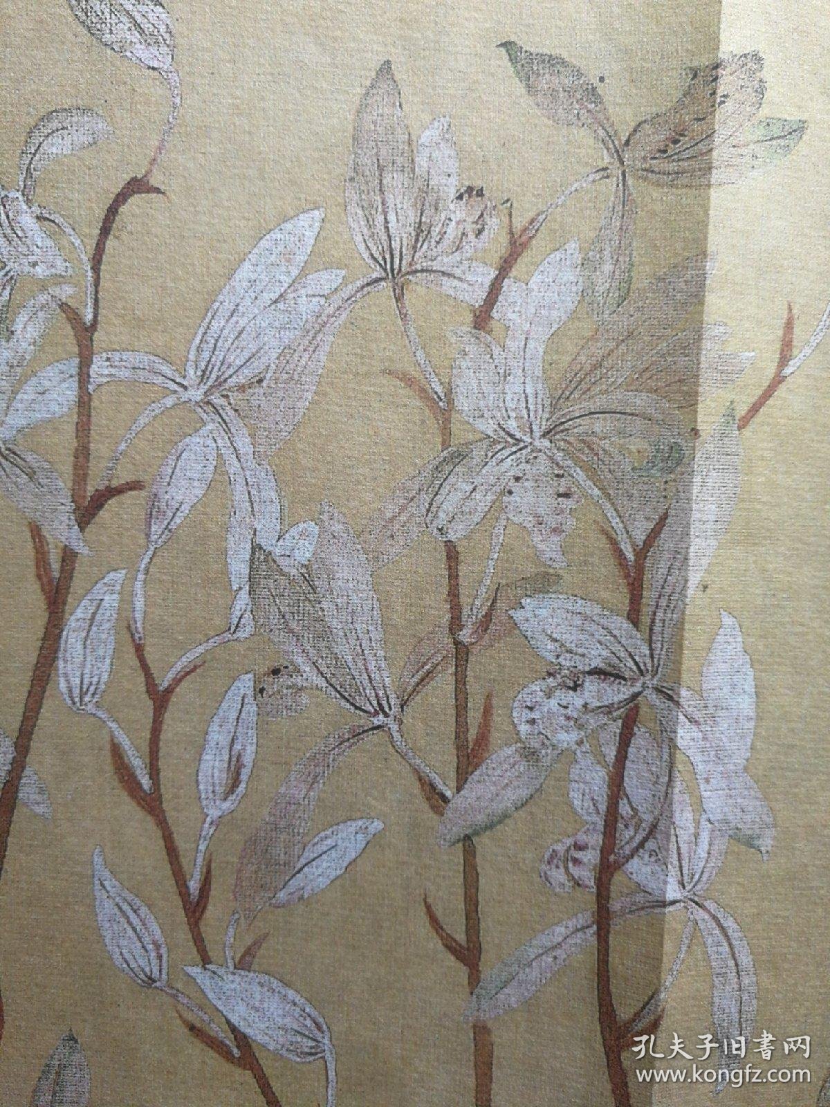 恽寿平九兰图宣纸高清复制原作在台北故宫博物院
