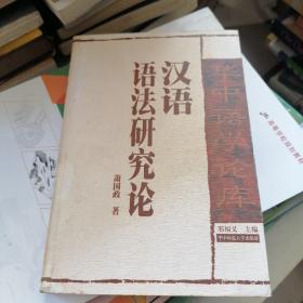 汉语语法研究论