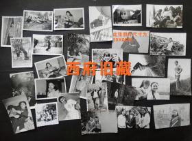八十年代初，一个弹吉他的四川姑娘老照片49张，游览都江堰青城山等地一组合售