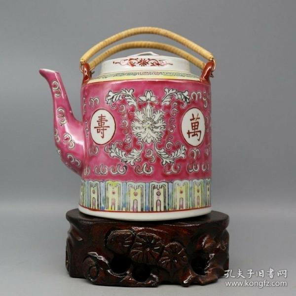 文革瓷万寿无疆茶壶