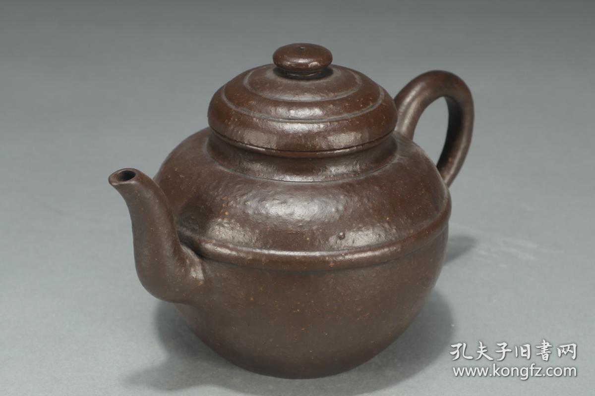 现代:"葛明祥"紫砂弦纹壶